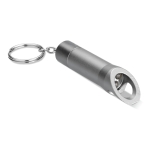 Keyring with multifunctional flashlight dark grey colour