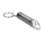 Keyring with multifunctional flashlight dark grey colour second view