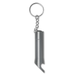 Keyring with multifunctional flashlight dark grey colour fourth view