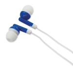 Affordable headphones with cable in a printable case blue colour third view