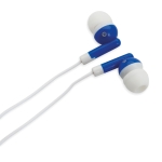 Affordable headphones with cable in a printable case blue colour fourth view