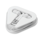 Affordable headphones with cable in a printable case white colour second view