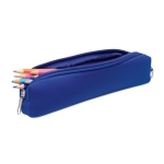 Pencil case with carabiner hook for gifting blue colour