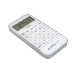 Calculator with a 10-digit display, battery white colour main view