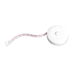 Gym tape measure with return mechanism 1m white colour