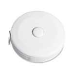 Gym tape measure with return mechanism 1m white colour second view