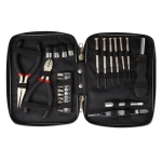 Practical tool set in an aluminium case black colour second view