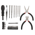 Practical tool set in an aluminium case black colour fourth view