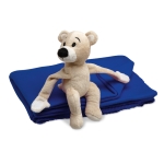 Fleece blanket with a teddy bear for children blue colour second view