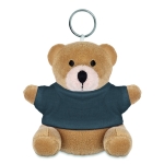 Keyring with teddy bear as a printable promotional gift grey colour