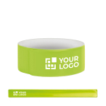 Reflective bracelet for road traffic safety yellow colour view with print area