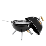 Barbecue with removal lid, in black view with print area