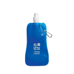 Foldable bottle made of BPA-free PET with carabiner, 480 ml view with print area