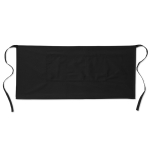 Short cooking apron for cooking classes, 195 g/m2 black colour