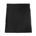 Short cooking apron for cooking classes, 195 g/m2 black colour second view