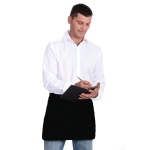 Short cooking apron for cooking classes, 195 g/m2 black colour ambient view