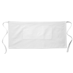 Short cooking apron for cooking classes, 195 g/m2 white colour