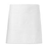 Short cooking apron for cooking classes, 195 g/m2 white colour second view