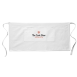 Short cooking apron for cooking classes, 195 g/m2 white colour main view