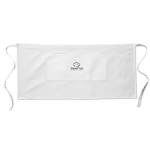 Short cooking apron for cooking classes, 195 g/m2 white colour second main view