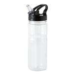 Plastic bottle made of BPA free PCTG with straw, 500 ml transparent colour