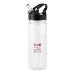 Plastic bottle made of BPA free PCTG with straw, 500 ml transparent colour main view