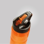 Plastic bottle made of BPA free PCTG with straw, 500 ml transparent orange colour fourth ambient view