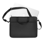 Neoprene laptop bag with shoulder strap and handle, 14” black colour second view