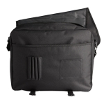 Document bag with many compartments, adjustable shoulder strap black colour second view