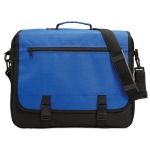 Document bag with many compartments, adjustable shoulder strap royal blue colour