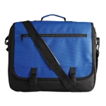 Document bag with many compartments, adjustable shoulder strap royal blue colour second view