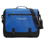 Document bag with many compartments, adjustable shoulder strap royal blue colour main view