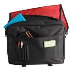 Document bag with many compartments, adjustable shoulder strap second view