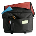 Document bag with many compartments, adjustable shoulder strap third view