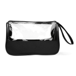 Toiletry bag made of microfiber and PVC black colour