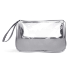 Toiletry bag made of microfiber and PVC grey colour second view