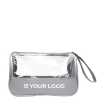 Toiletry bag made of microfiber and PVC view with print area