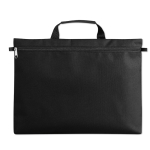 Document bag with a main compartment and zip black colour