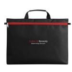 Document bag with a main compartment and zip red colour second main view