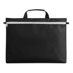 Document bag with a main compartment and zip white colour