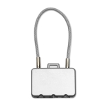 Suitcase lock with combination matt silver colour