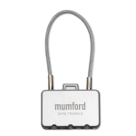 Suitcase lock with combination matt silver colour second main view