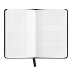 Notebook with squared paper as an advertising medium, A5 black colour fourth view