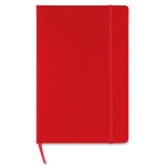 Notebook with squared paper as an advertising medium, A5 red colour