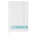 Notebook with squared paper as an advertising medium, A5 white colour main view