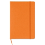 Notebook with squared paper as an advertising medium, A5 orange colour