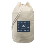 Natural coloured cotton duffle bag, 200 g/m2 beige colour second main view