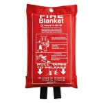 Fire blanket made of fiberglass fabric in a bag red colour