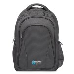 Black polyester 1680D laptop backpack, 15” black colour second main view