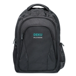 Black polyester 1680D laptop backpack, 15” black colour